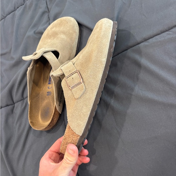 Birkenstock Light Brown Suede Slip-Ons - Picture 2 of 4